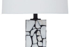 Macaria - Marble Table Lamp - White / Black