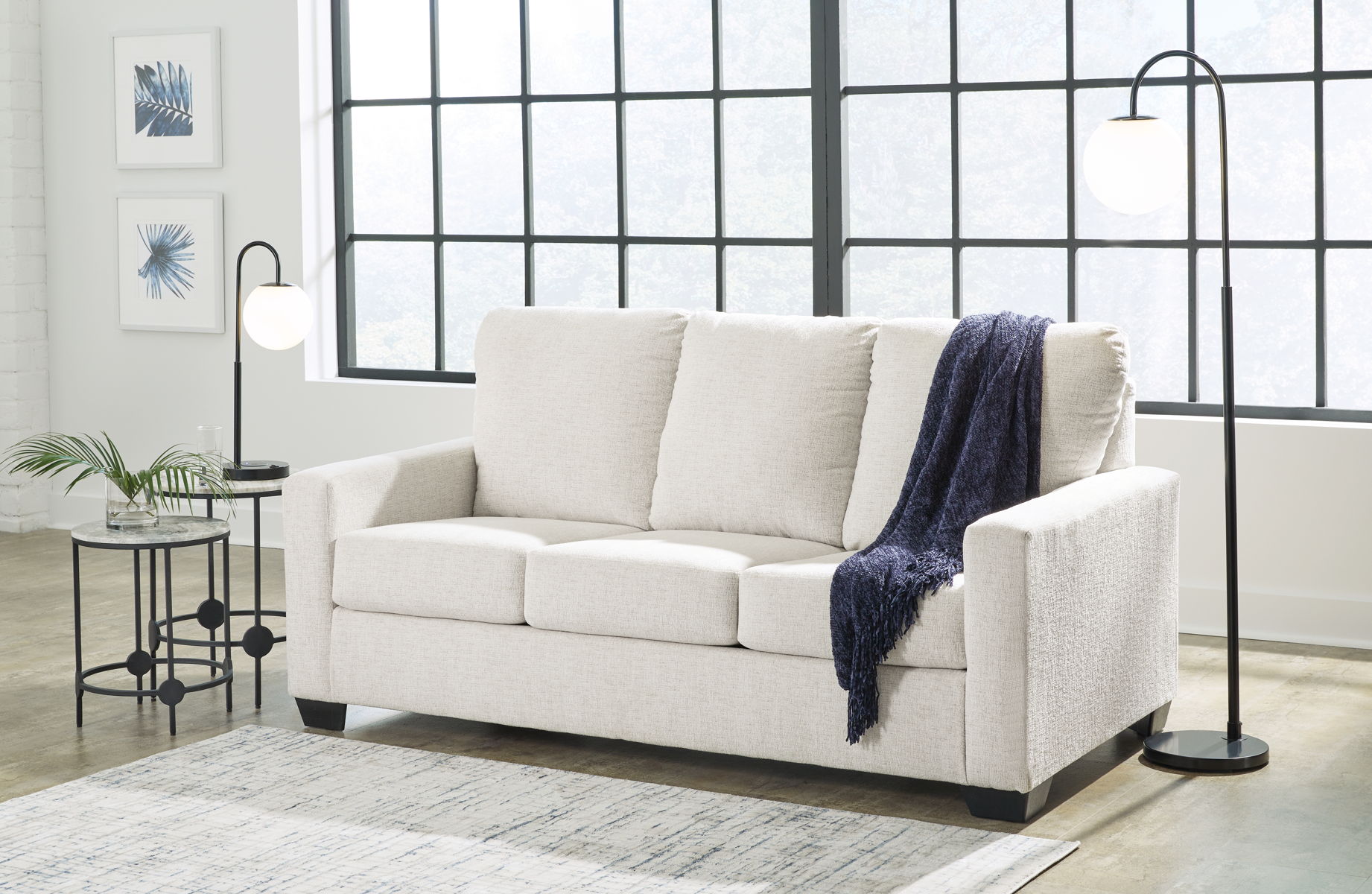 Rannis - Full Sofa Sleeper - Fabric - Snow - Image 4