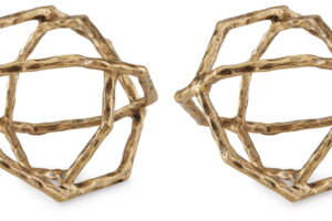 Laddington - Sculpture (Set of 2) - Antique Brass Finish