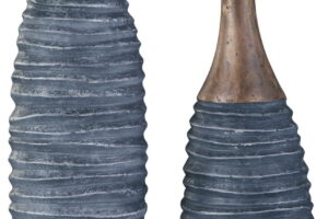 Blayze - Vase Set (Set of 2) - Antique Gray / Brown