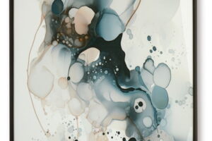 Foxenburg - Wall Art - Blue / Amber / White