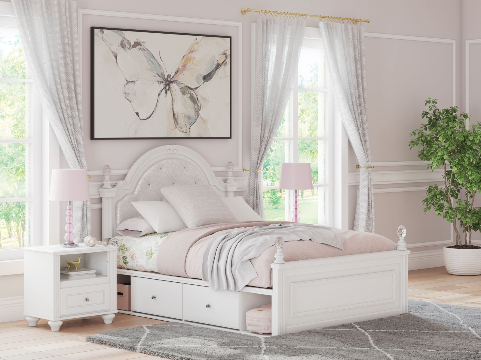 Kozlani - Upholstered Panel Storage Bed - Image 2