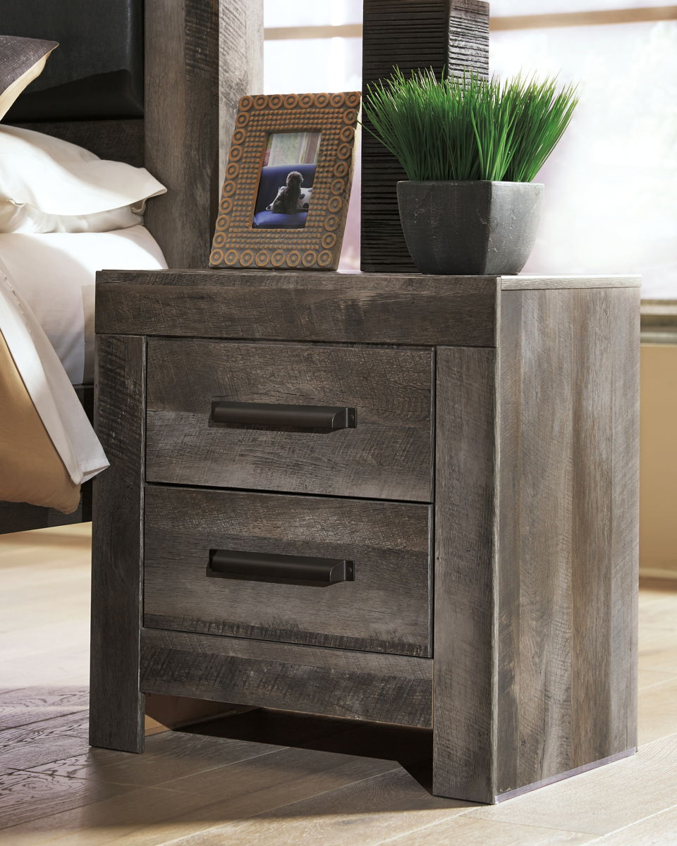 Wynnlow - Two Drawer Night Stand - Gray - Image 4