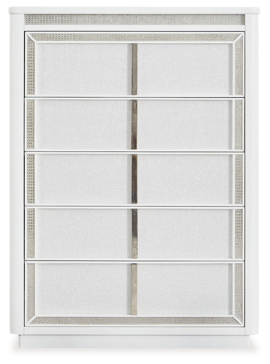 Chalanna - Five Drawer Chest - White - Image 2