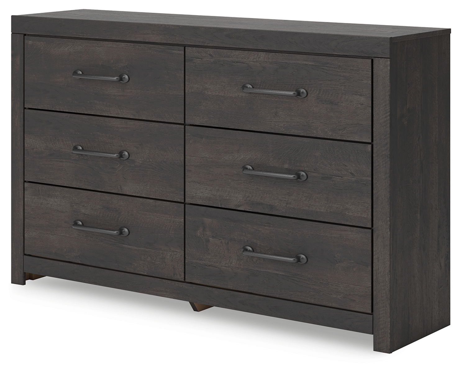 Hollivern - Six Drawer Dresser - Dark Gray - Image 3