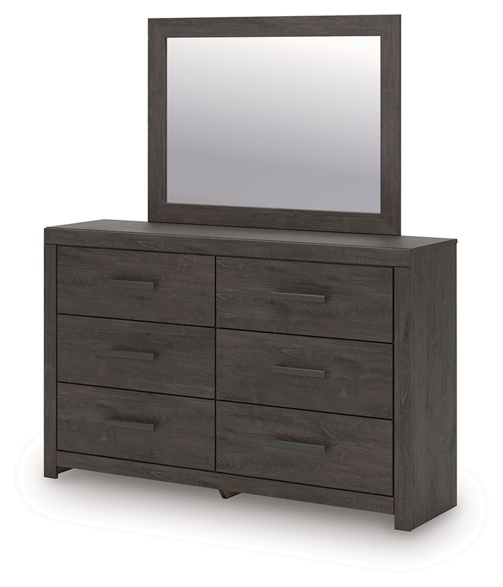 Prendonea - Dresser and Mirror - Charcoal - Image 2