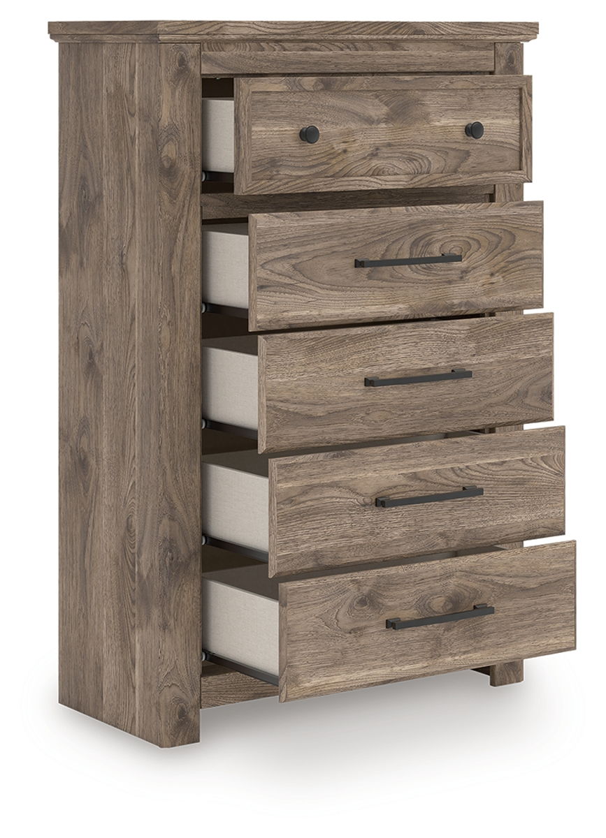 Rusticott - Five Drawer Chest - Brown - Image 3