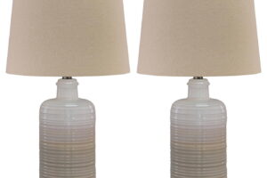 Marnina - Ceramic Table Lamp (Set of 2) - Taupe