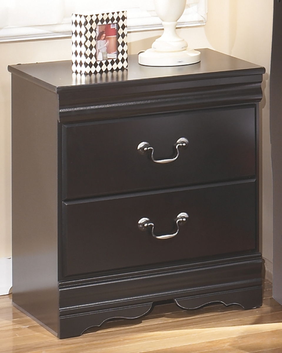 Huey Vineyard - Two Drawer Night Stand - Black - Image 2