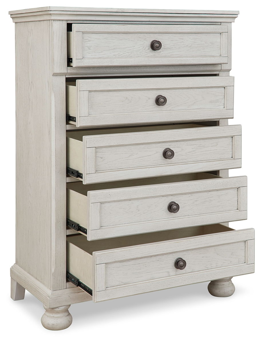 Robbinsdale - Five Drawer Chest - Youth - Antique White - Image 2