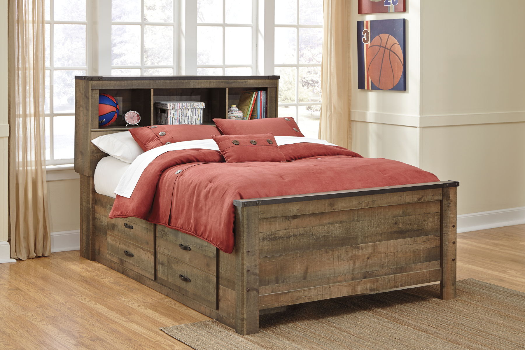 Trinell - Bookcase Bed With Storage - Image 7