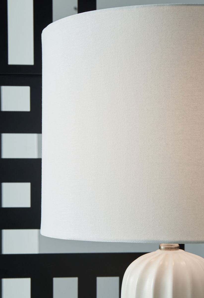 Clarkland - Ceramic Table Lamp (Set of 2) - White - Image 2