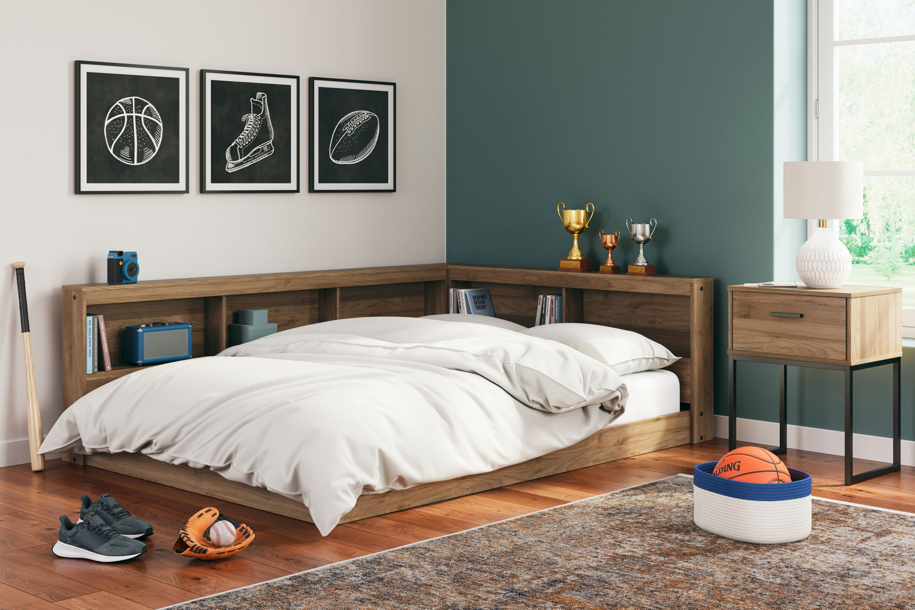 Deanlow - Bookcase Storage Bed - Image 4