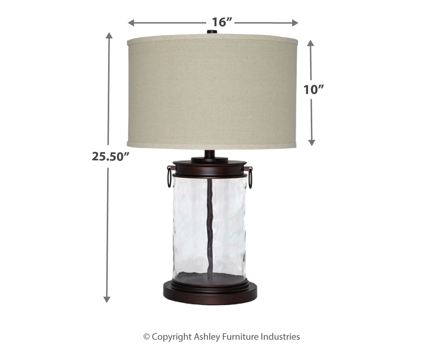 Tailynn - Glass Table Lamp - Clear / Bronze Finish - Image 2
