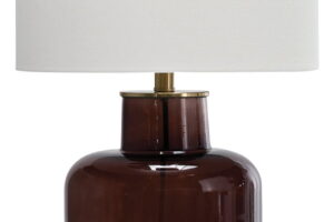 Mette - Glass Table Lamp - Brown / Gold Finish
