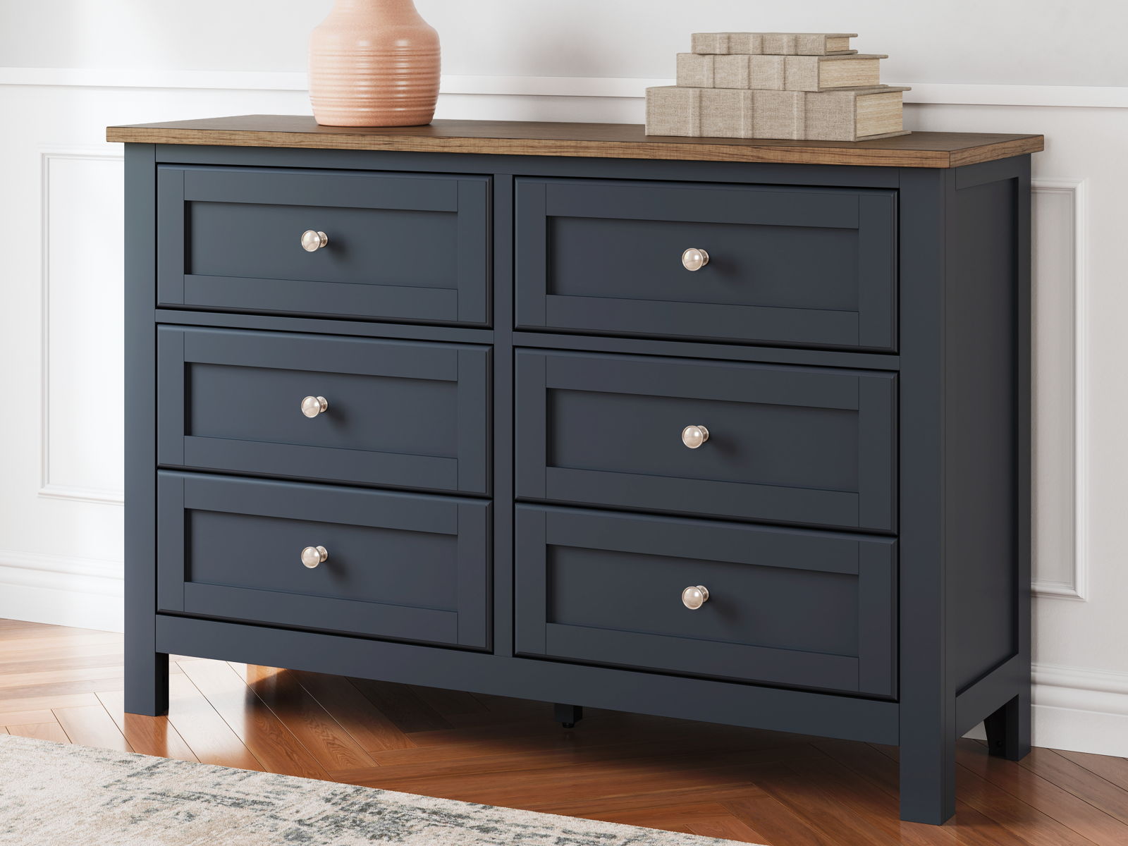 Landocken - Dresser - Brown / Blue - Image 4