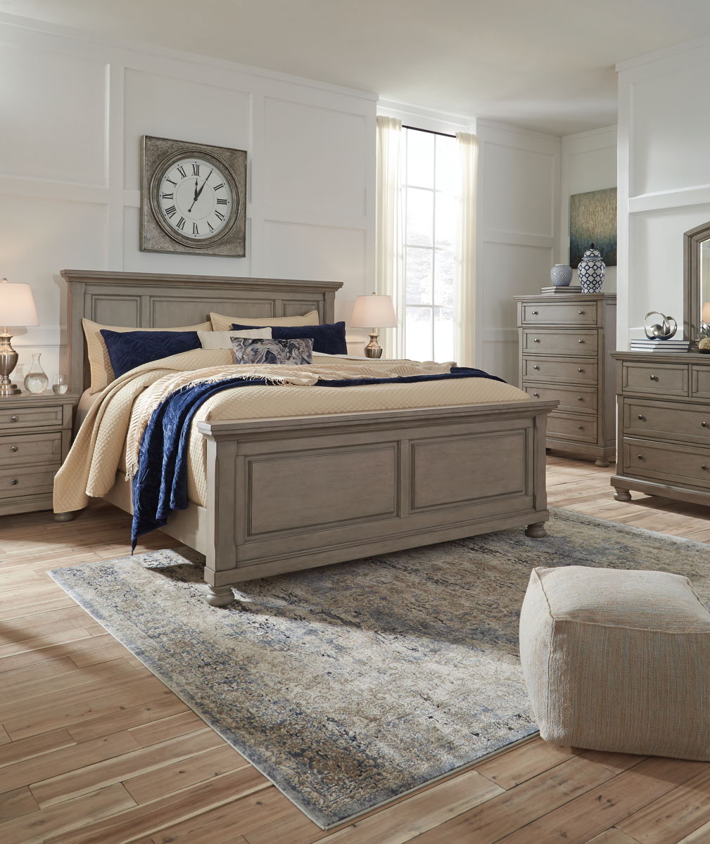 Lettner - Queen Panel Bed - Light Gray - Image 2