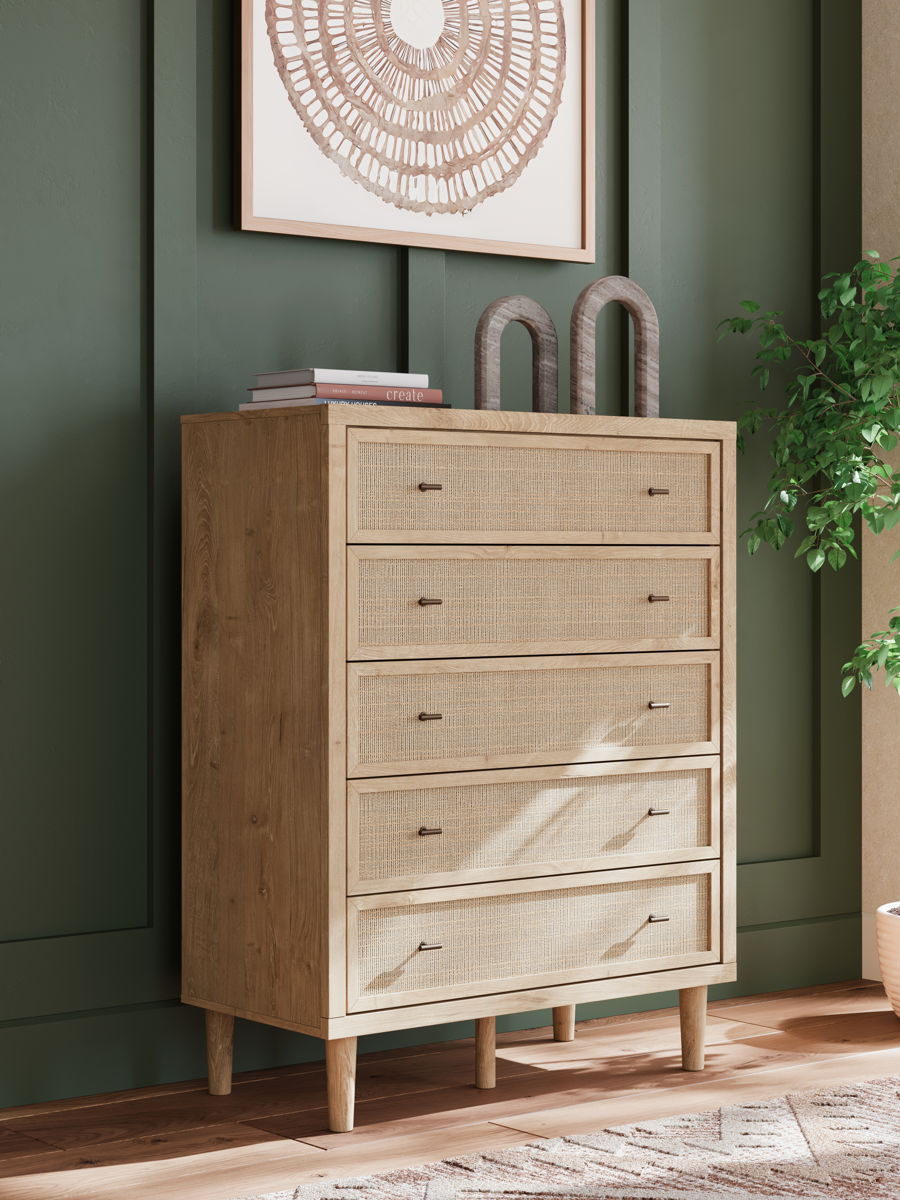 Cielden - Five Drawer Wide Chest - Two-Tone - Image 2