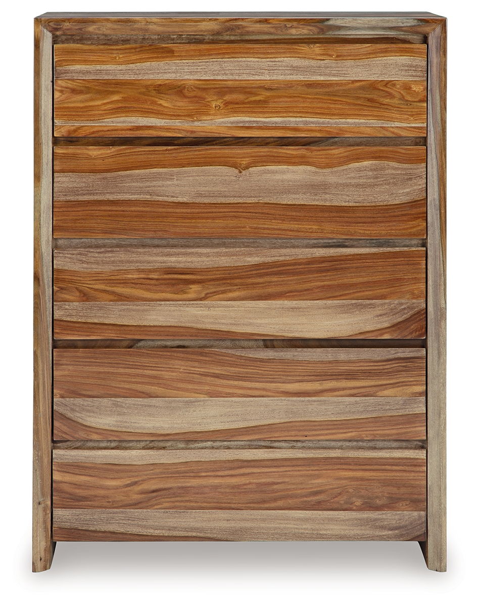 Dressonni - Five Drawer Chest - Brown - Image 3