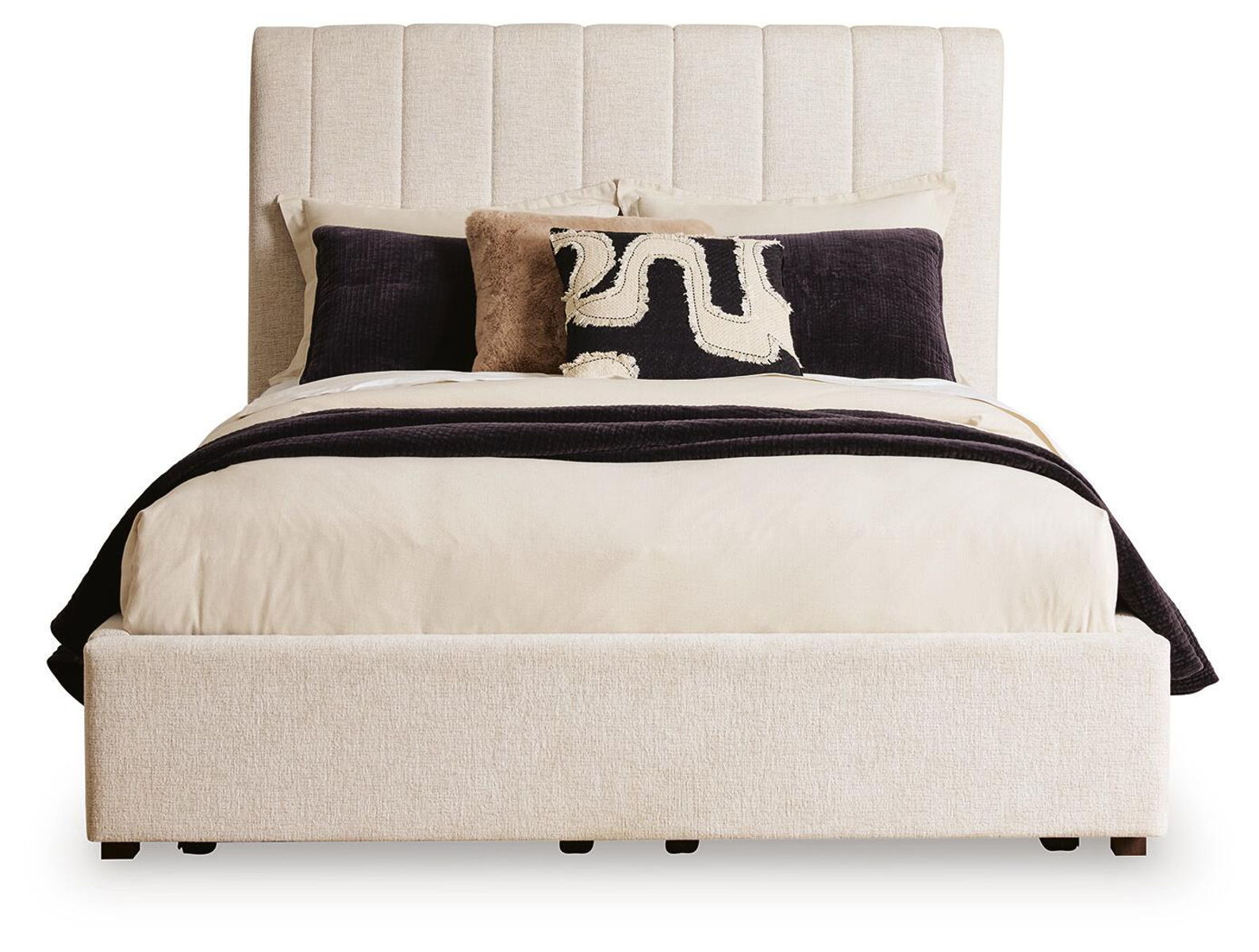 Brizmore - Queen Upholstered Storage Bed - Beige - Image 2