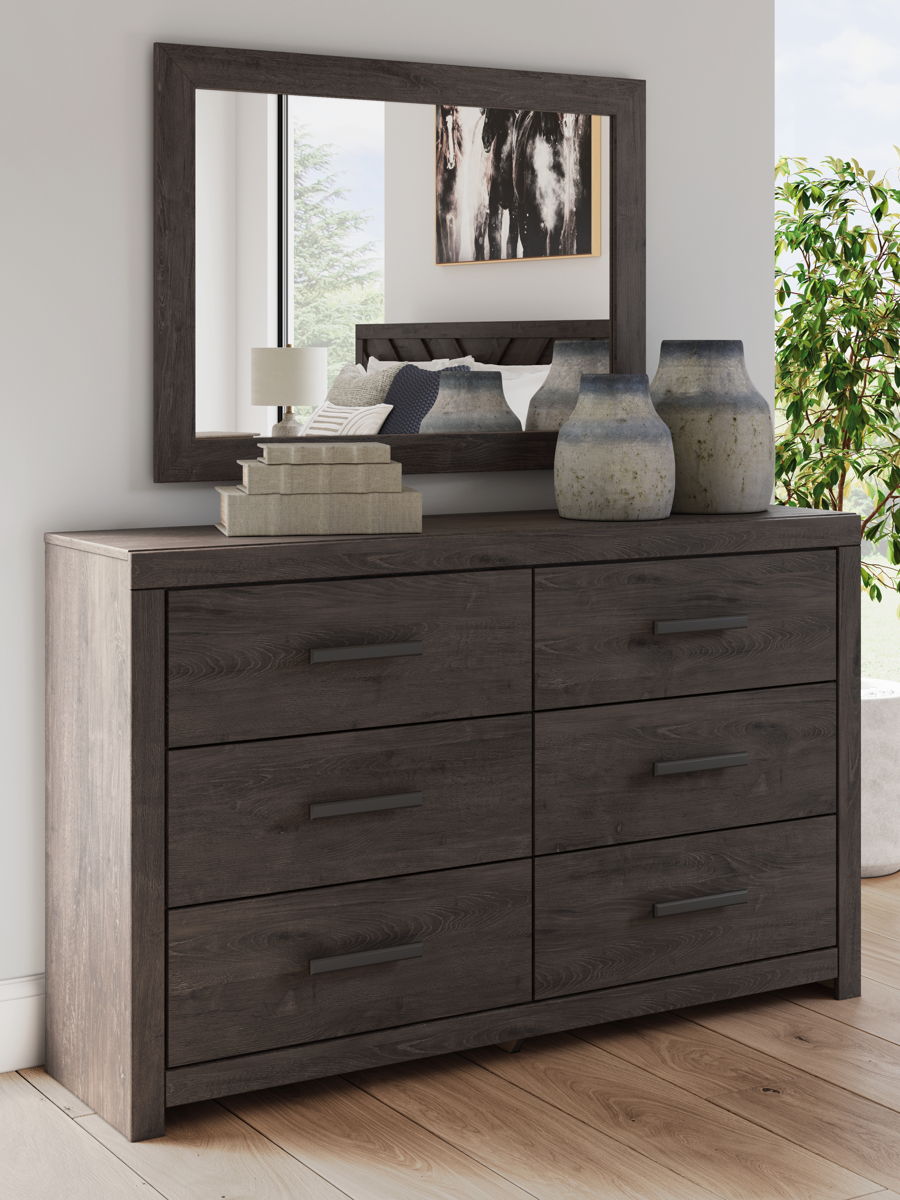 Prendonea - Dresser and Mirror - Charcoal - Image 3