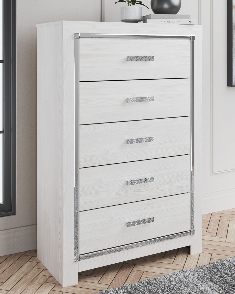 Altyra - Five Drawer Chest - White - Image 2