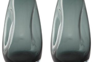 Beamund - Vase (Set of 2) - 9" - Teal Blue
