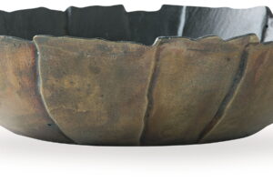 Aidman - Bowl - Black / Antique Gold Finish