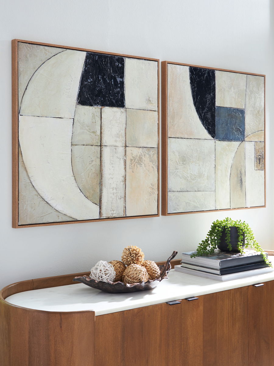 Bexlen - Wall Art Set (Set of 2) - Tan / Taupe / Black - Image 3