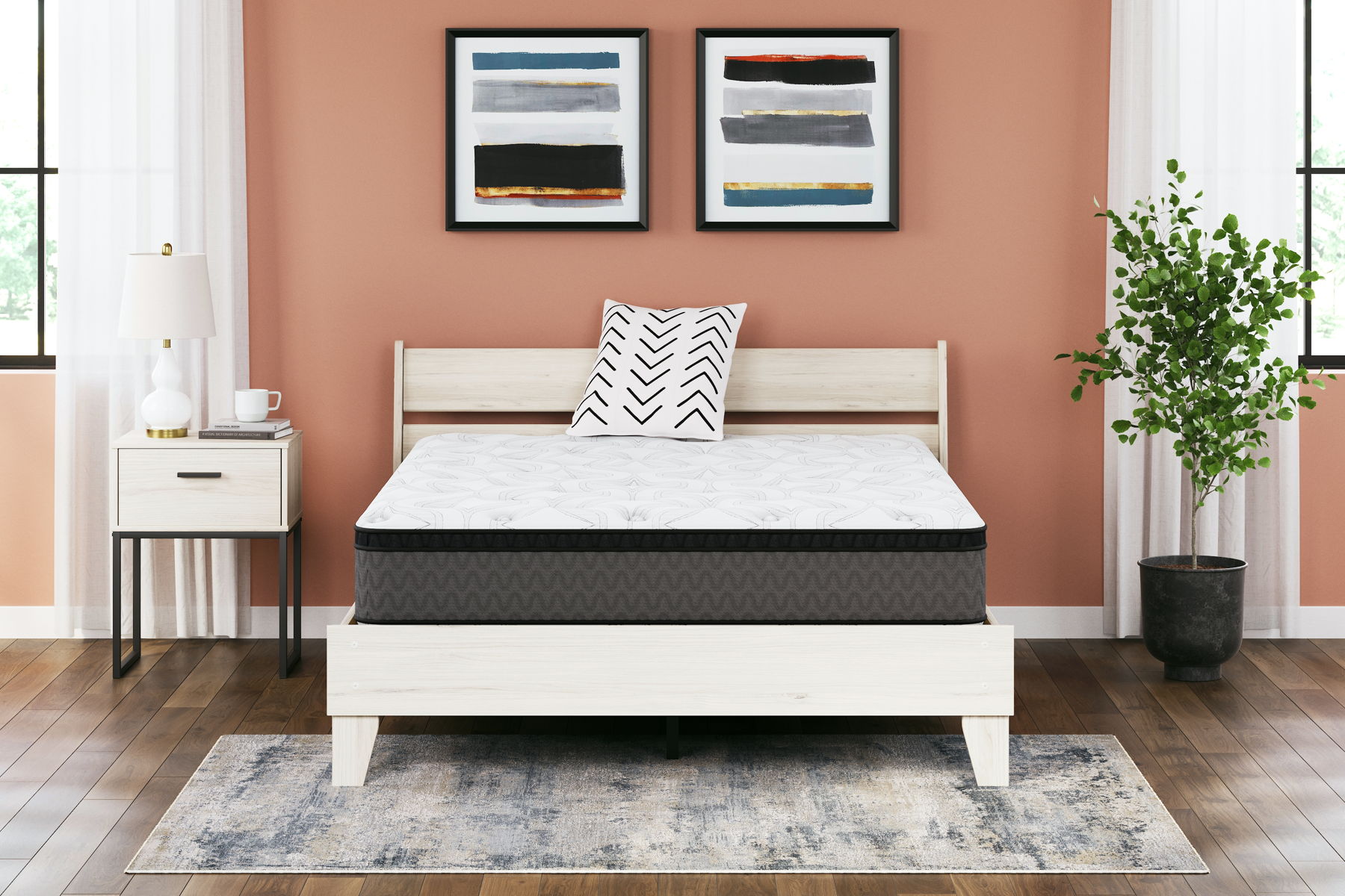 12 Inch Pocketed Hybrid - Full Mattress - White - Image 2