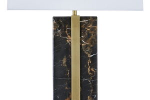 Neonish - Marble Table Lamp - Black / Gold Finish