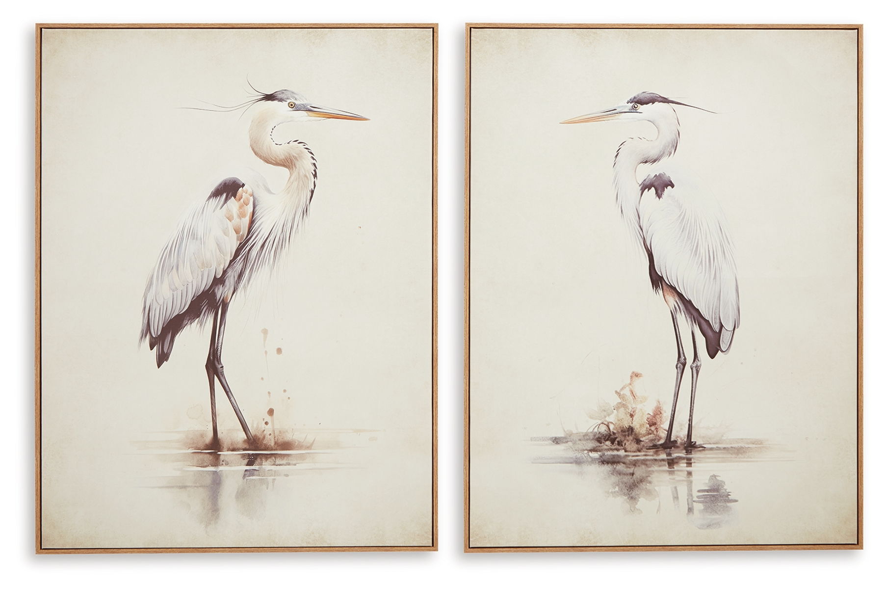Aubinell - Wall Art Set (Set of 2) - Beige