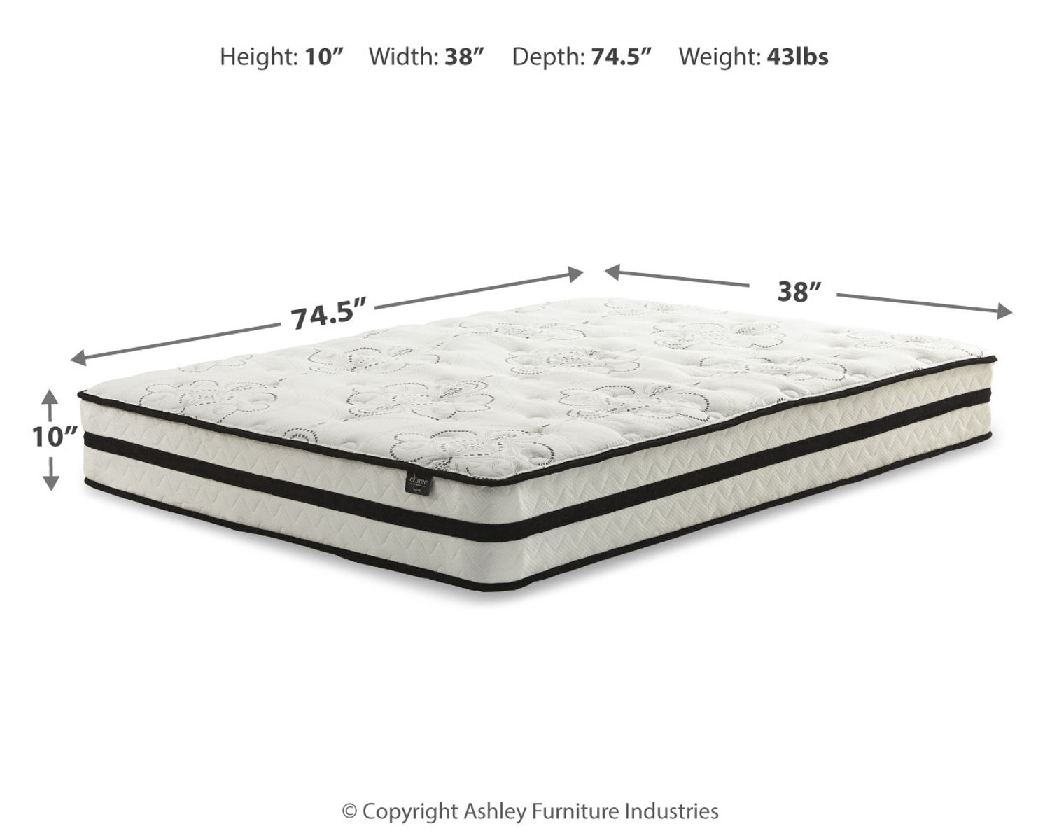 Chime 10 Inch Hybrid - Medium Hybrid Mattress - Image 5