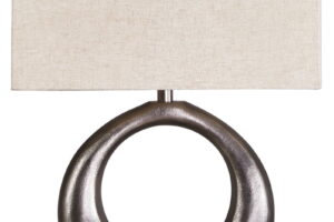 Saria - Metal Table Lamp - Antique Silver Finish