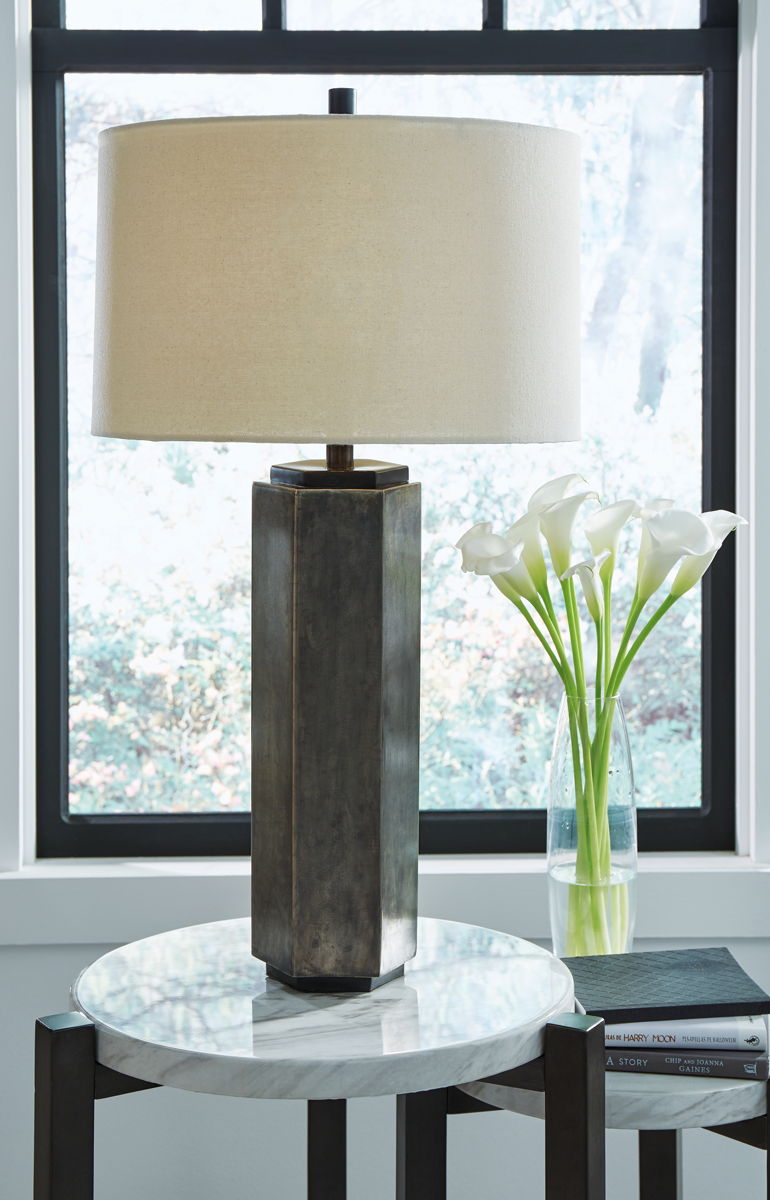 Dirkton - Metal Table Lamp - Antique Pewter Finish - Image 2