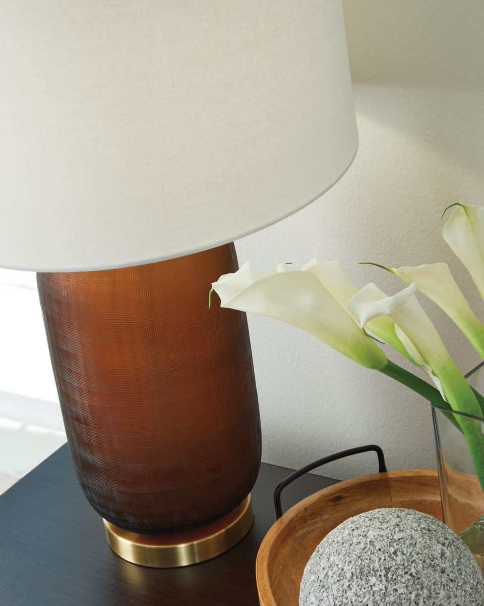 Farberman - Glass Table Lamp - Amber - Image 4