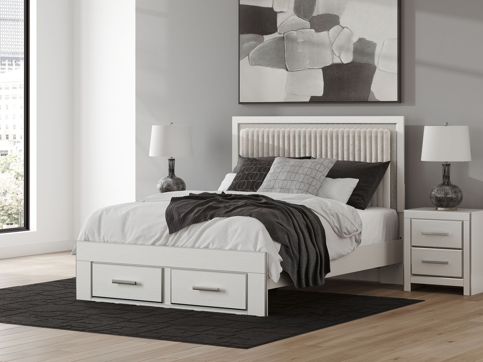 Zuraleus - Upholstered Panel Platform Storage Bed - Image 12