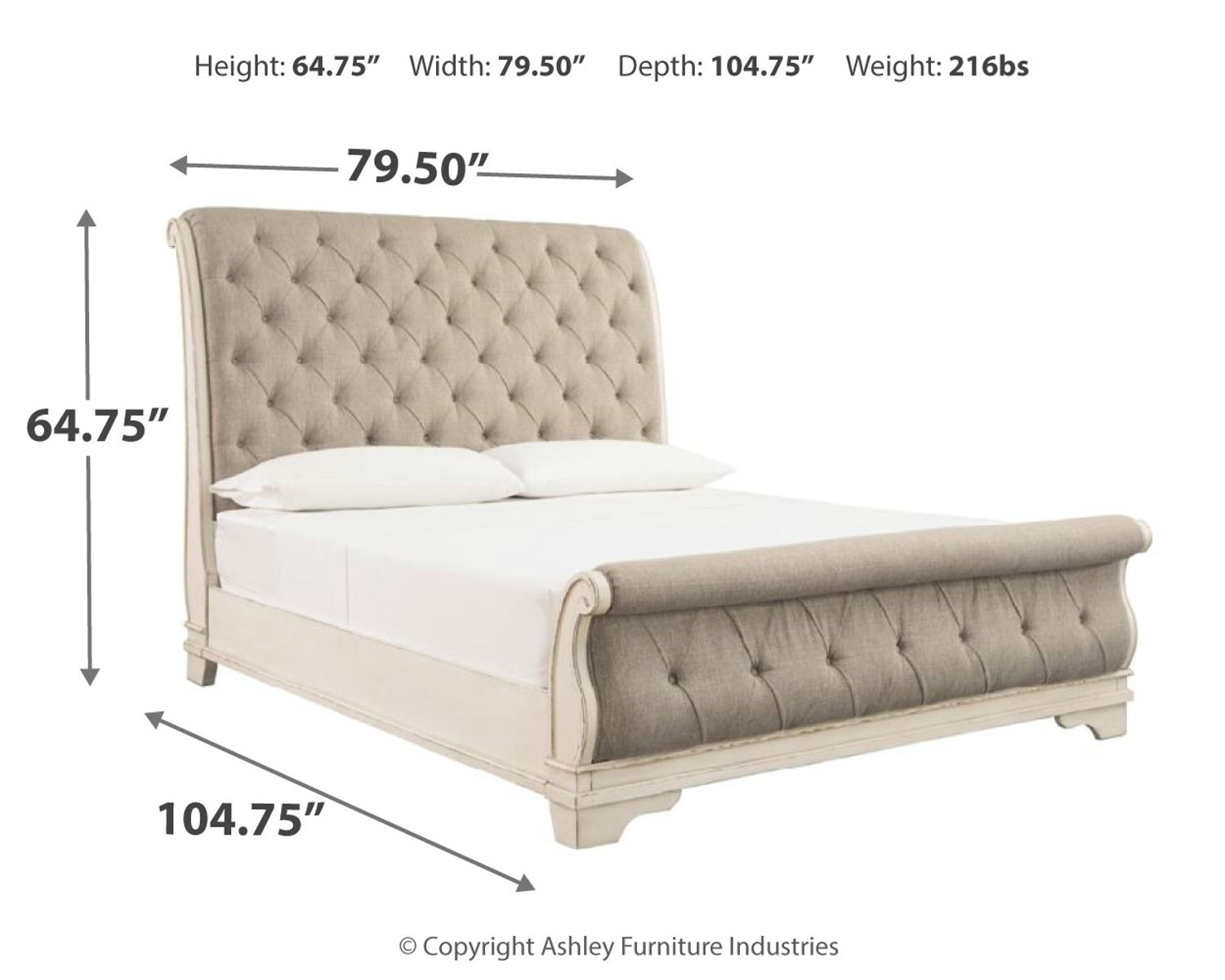 Realyn - Upholstered Sleigh Bed - Image 4