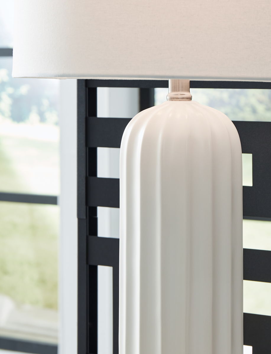 Clarkland - Ceramic Table Lamp (Set of 2) - White - Image 4