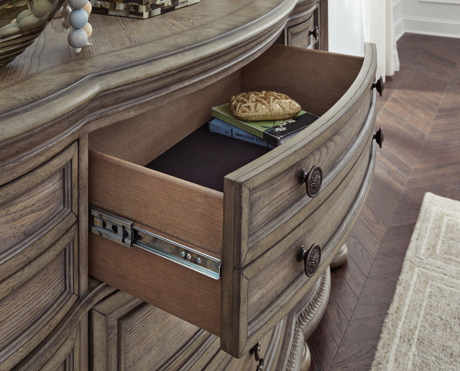Ardenfield - Dresser And Mirror - Light Brown - Image 4