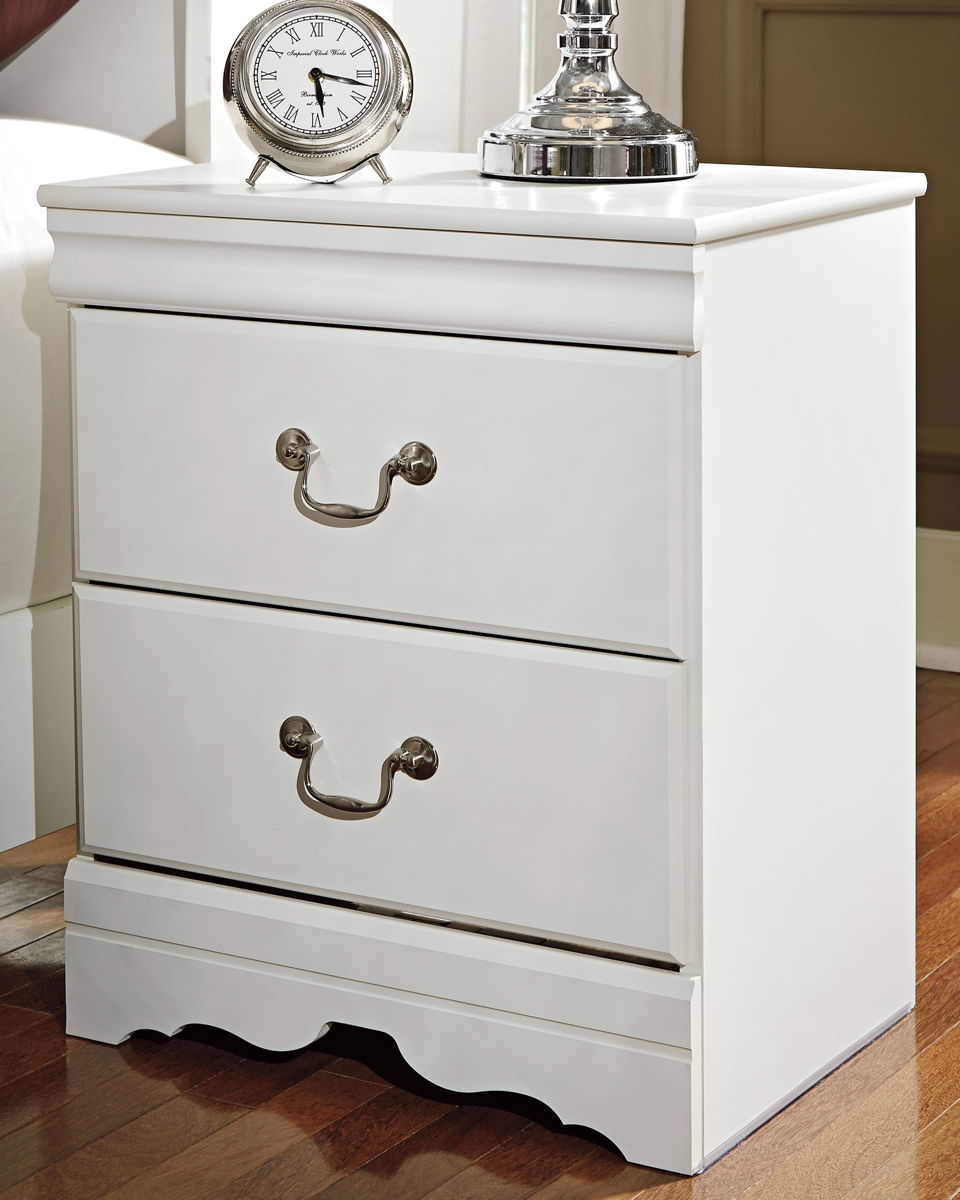 Anarasia - Two Drawer Night Stand - White - Image 2
