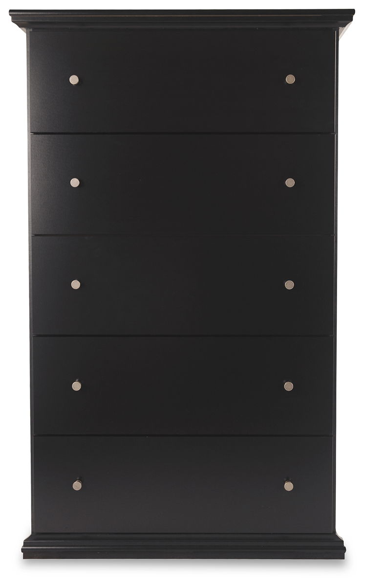 Maribel - Five Drawer Chest - Black - Image 3