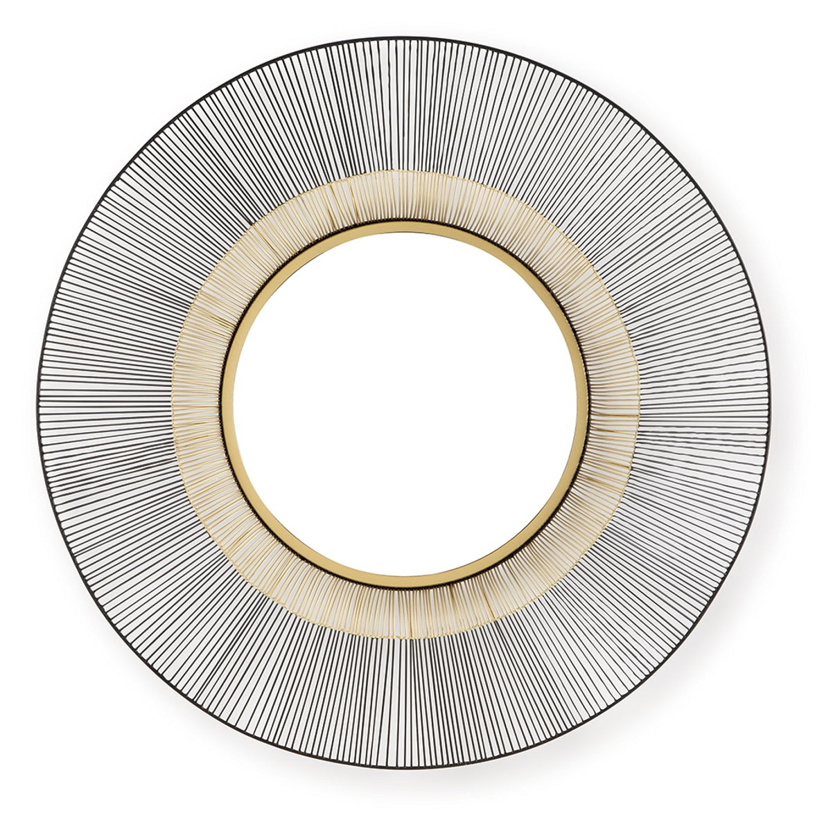 Dallmen - Accent Mirror - Black / Gold Finish