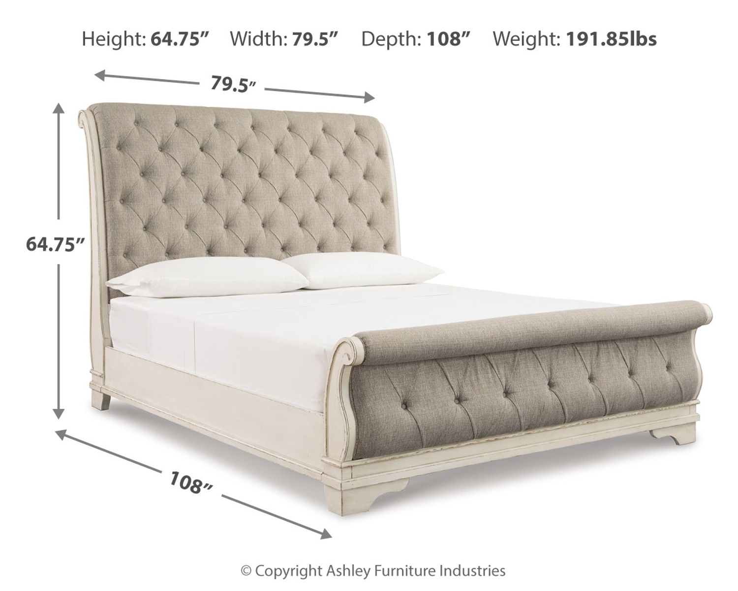Realyn - Upholstered Sleigh Bed - Image 2