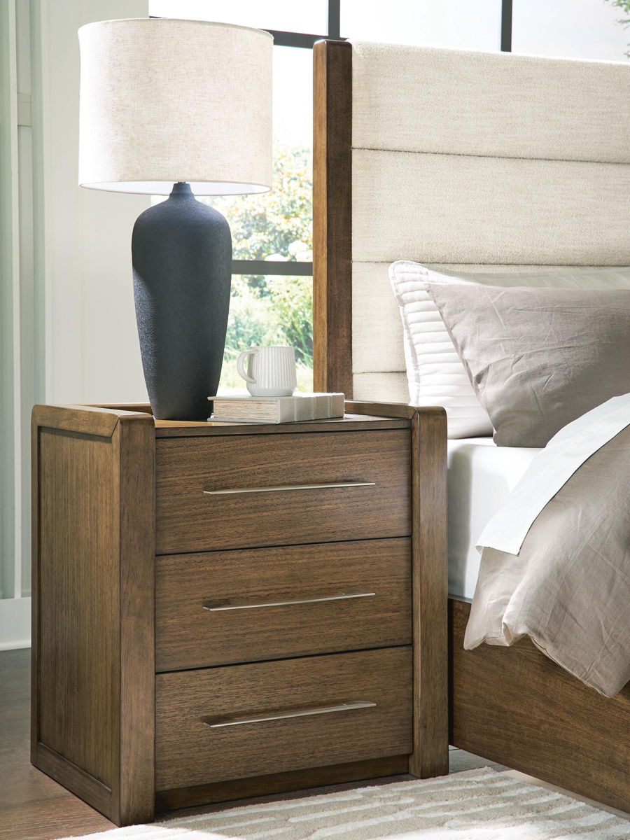 Marxmore - Three Drawer Night Stand - Brown - Image 4
