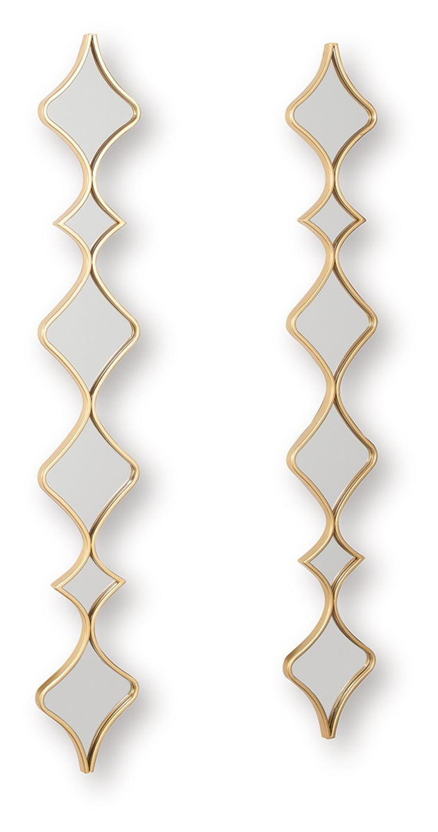 Harriswood - Accent Mirror Set (Set of 2) - Gold Finish - Image 2