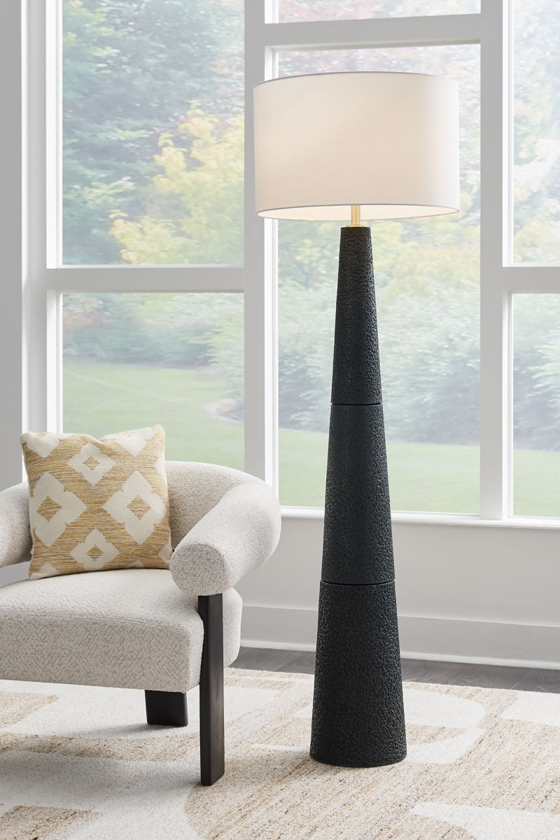 Hallburg - Poly Floor Lamp - Black - Image 4