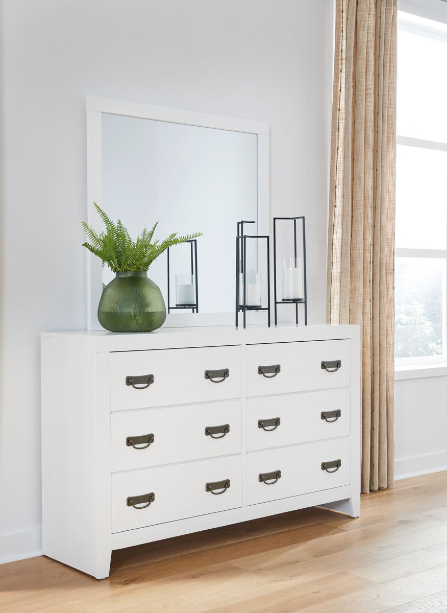 Binterglen - Dresser And Mirror - White - Image 4
