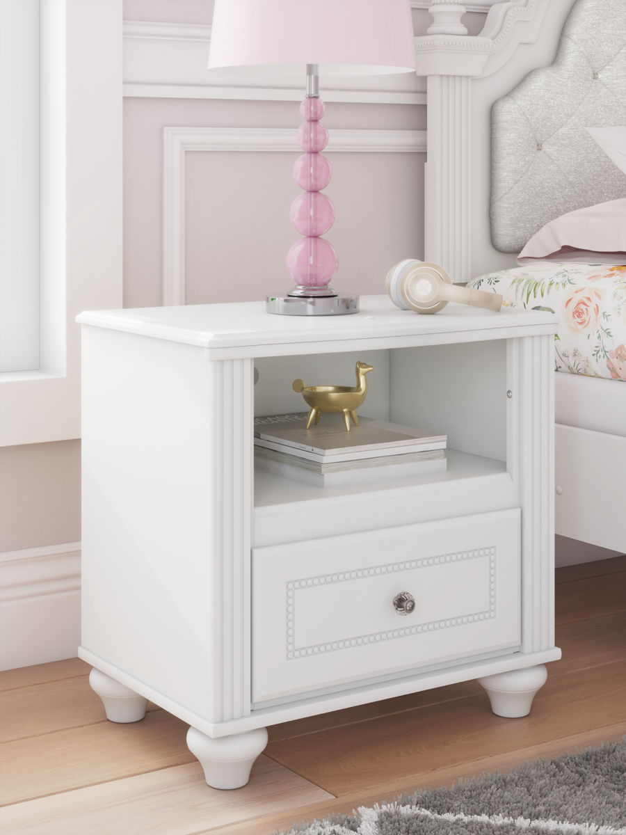 Kozlani - One Drawer Night Stand - White - Image 3