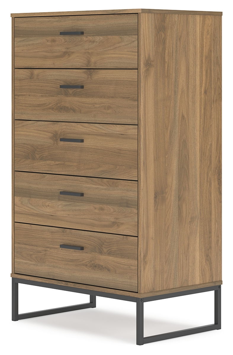 Deanlow - Five Drawer Chest - Honey - Image 2